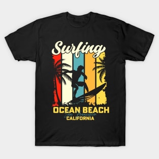 Surfing | Ocean Beach, San Francisco, California T-Shirt